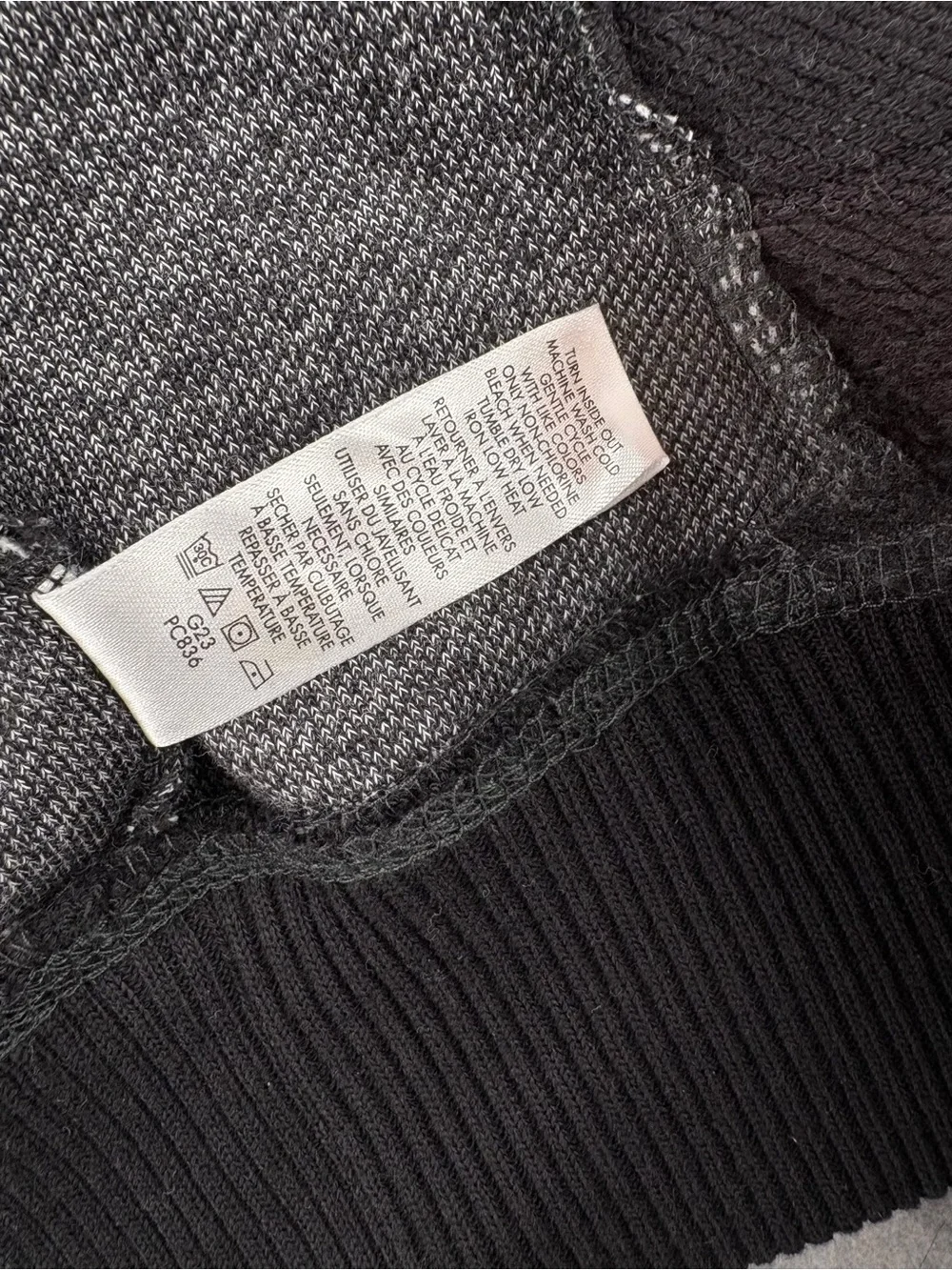 Calvin Klein Gray and Black Bomber-Style Full-Zip Jacket